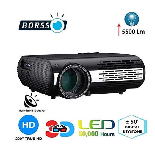 Borsso Mars Full HD LED Projector with 5500 Lumens