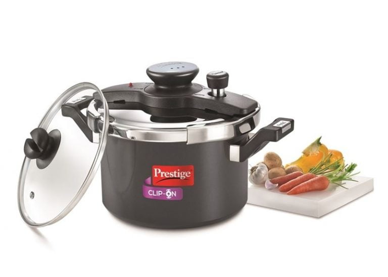 All-In-One Prestige Clip-On Aluminium Cooker with Induction Bottom