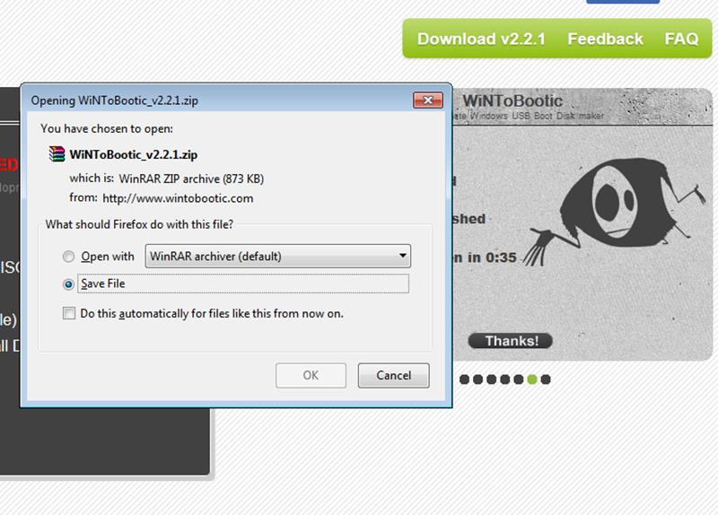Download WintoBootic to Make Bootable Pendrive