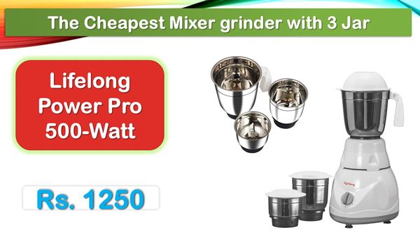 Lifelong Power Pro Mixer Grinder in 1250 Rupees