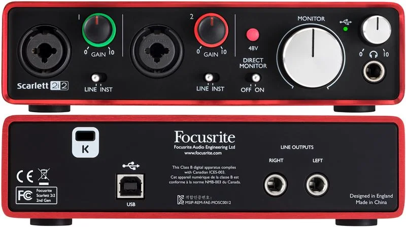 Focusrite Scarlett 2i2 USB Audio Interface