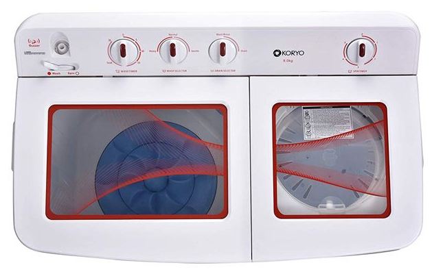 Koryo KWM9017SA Semi-Automatic Washing Machine