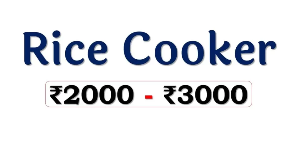 Best Rice Cookers from 2000 to 3000 Rupees Range in India Market