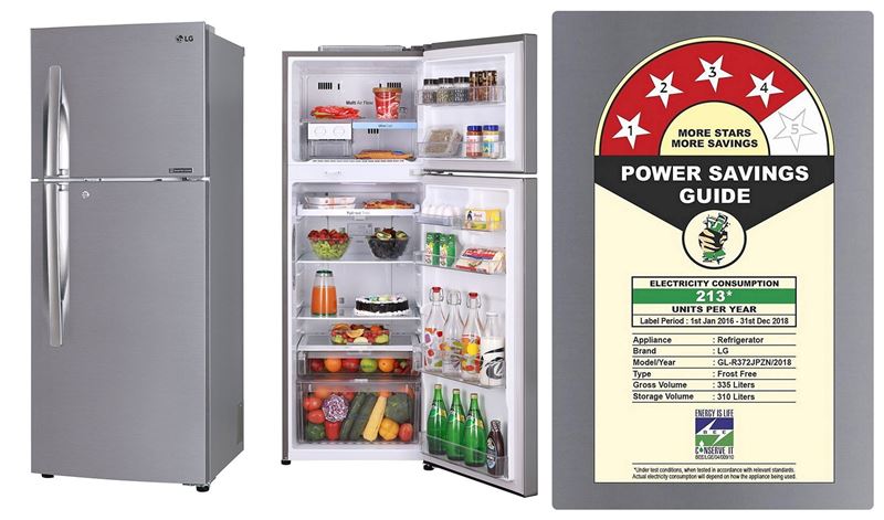 335L LG Frost-Free Double Door Refrigerator R372