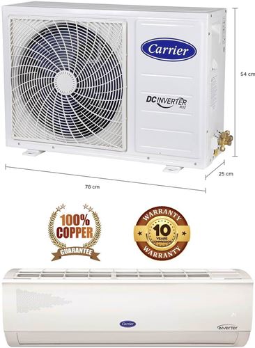Carrier 1.2 Ton 5 Star Inverter AC with PM2.5 Filter Copper Condenser