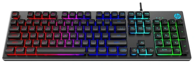 HP K500F Gaming Keyboard with Mixed Color Lighting