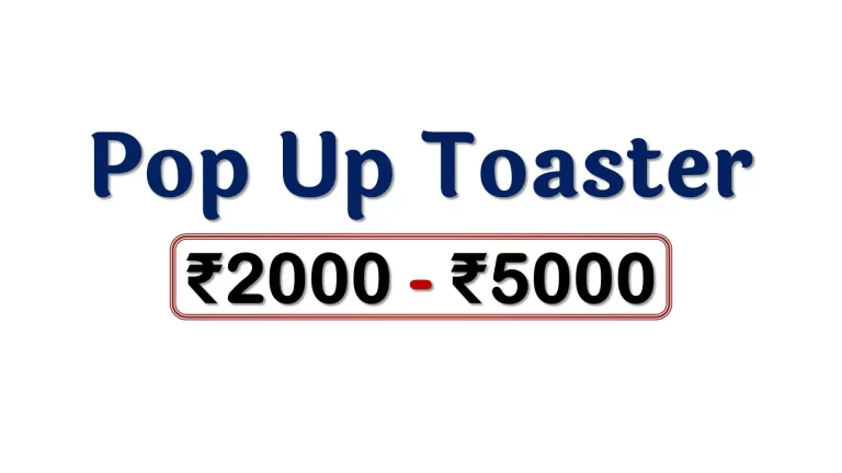 Pop-Up Toasters under ₹5000