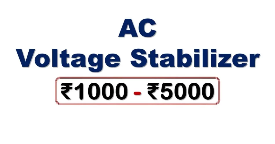 Voltage Stabilizers for Air Conditioner under 5000 Rupees in India Market
